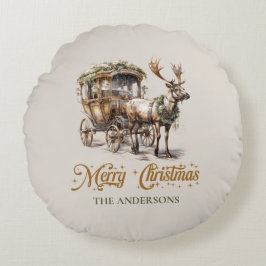 Almofada Redonda Toneladas de terra neutra verdes e de ouro