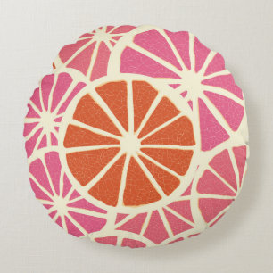 Almofada Redonda Toranjas (grapefruit), em pedaços, sem costura, d