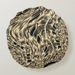 Almofada Redonda Torcido com um tom bege escuro, espelho