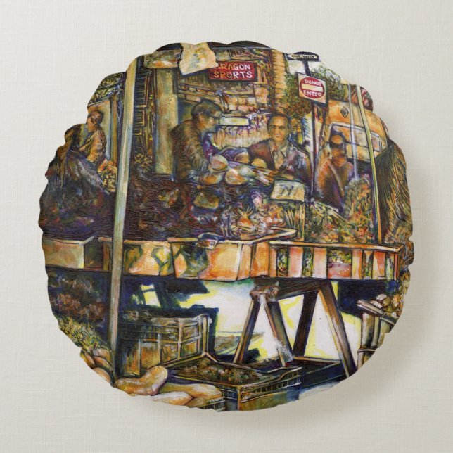 Almofada Redonda Torna a criatividade mais brilhante (Frente)