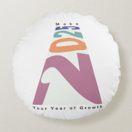 Almofada Redonda Torne 2025 Seu Ano de Crescimento