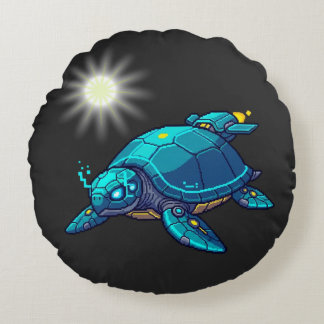 Almofada Redonda Tortuga Futurista