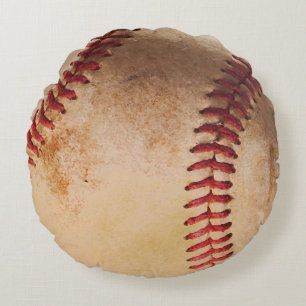 Almofada Redonda Trabalho de arte de baseball Vintage