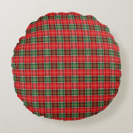 Almofada Redonda Traditional Christmas Plaid