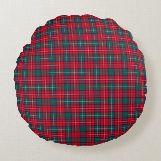 Almofada Redonda Traditional Festive Tartan (Frente)
