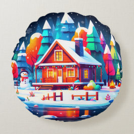 Almofada Redonda Tranquilo Natal