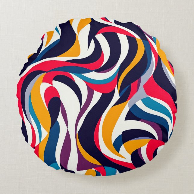 Almofada Redonda Travesseiro abstrato Round (Frente)