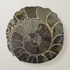 Almofada Redonda Travesseiro Amber Crystal Nautilus Shell