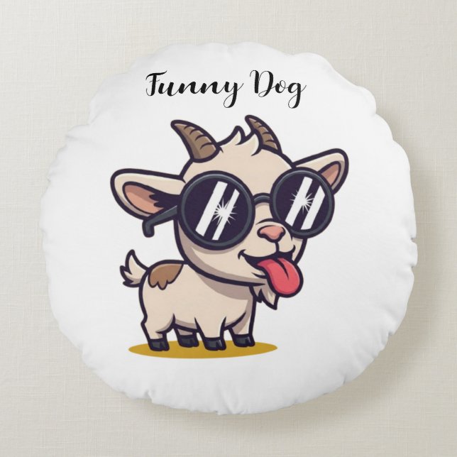 Almofada Redonda Travesseiro Animal Personalizado EUA - Pet Persona (Frente)