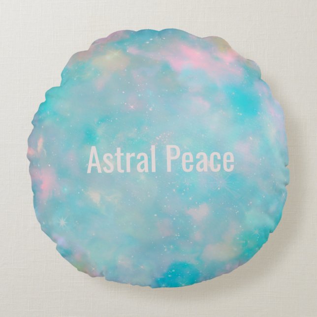 Almofada Redonda Travesseiro Arredondado Personalizado de Nebula de (Frente)
