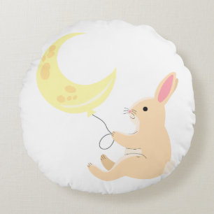 Almofada Redonda Travesseiro Balão Bunny & Moon