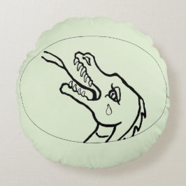 Almofada Redonda Travesseiro - Cabeça do Dragão para Cor