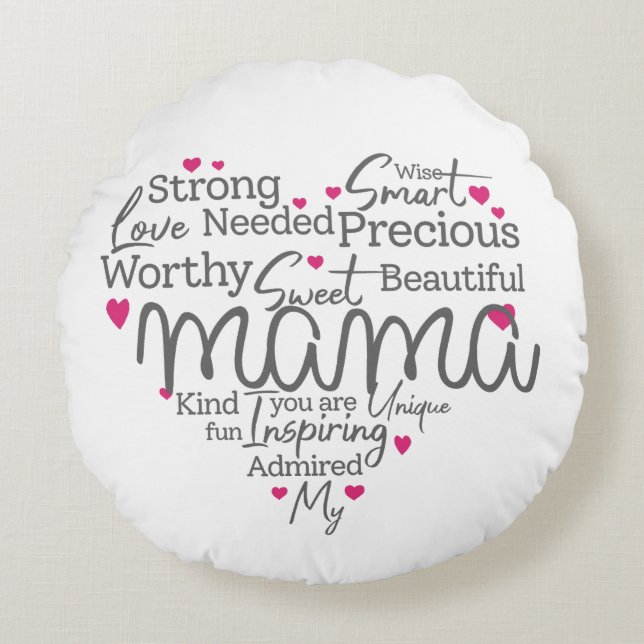 Almofada Redonda Travesseiro - Capacitação de Design de cotação par (Frente)