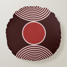 Almofada Redonda Travesseiro circular de padrão circular com círcul
