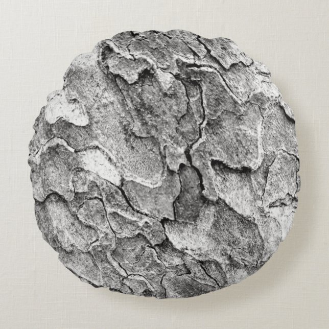 Almofada Redonda Travesseiro com latido de árvore (Frente)