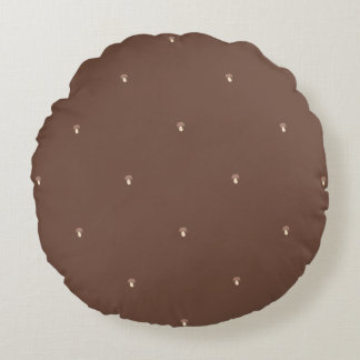 Almofada Redonda Travesseiro com Padrão de Cogumelo Minimalista – F