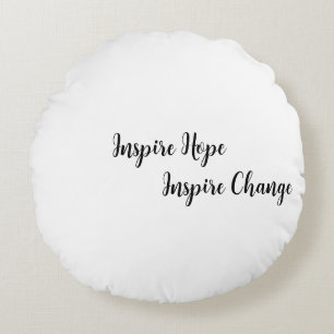 Almofada Redonda Travesseiro com texto inspira esperança inspira mu