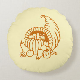 Almofada Redonda Travesseiro - Corno de abundância