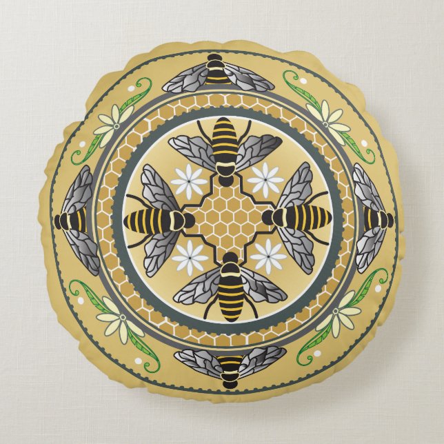 Almofada Redonda travesseiro da colmeia (Frente)