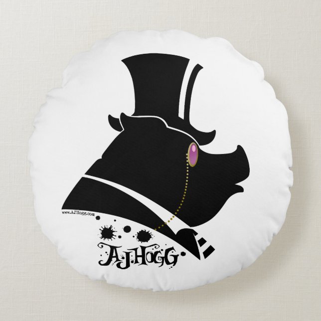 ALMOFADA REDONDA TRAVESSEIRO DA LUA DE A.J. HOGG MÁGICA (Frente)