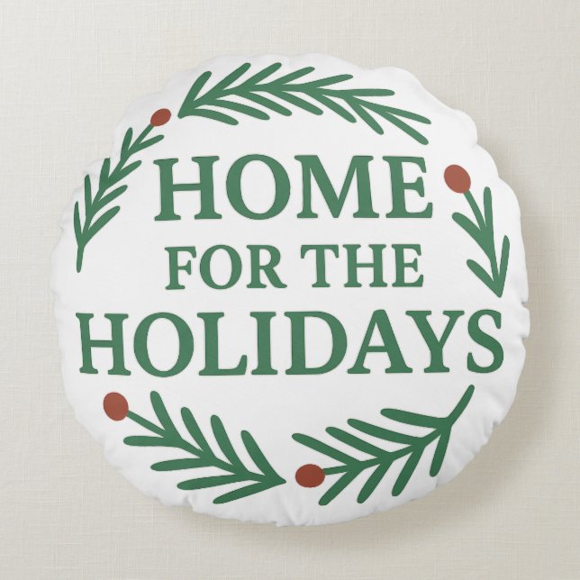 Almofada Redonda Travesseiro das Crianças de Natal | Decoração de F (Frente)