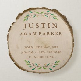 Almofada Redonda Travesseiro De Bancos De Bebê Rústicos De Madeira