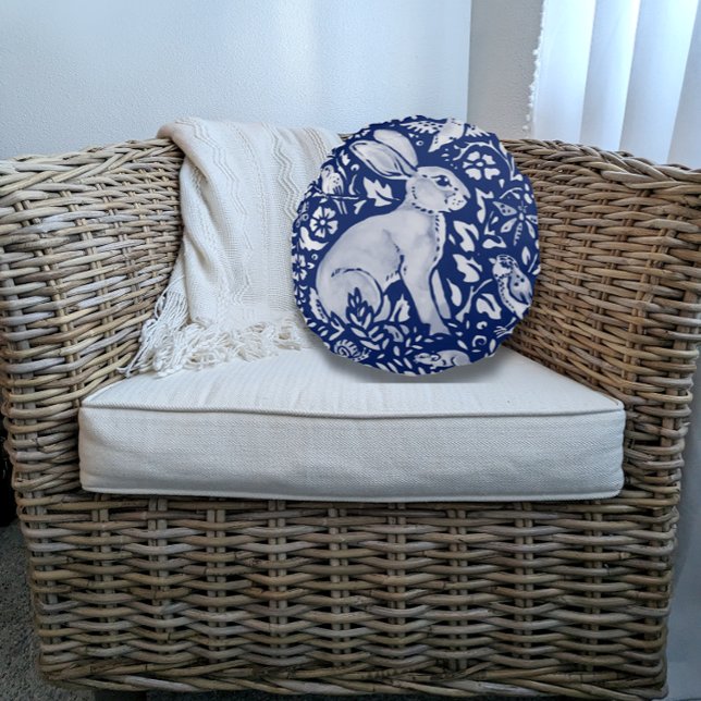 Almofada Redonda Travesseiro de Caracol do Rato de Pássaro Azul e B (Criador carregado)