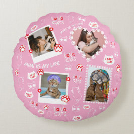 Almofada Redonda Travesseiro de Cat Personalizado com Fotos de Rost