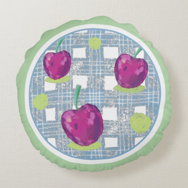 Almofada Redonda Travesseiro de Cherry Round (Verso)