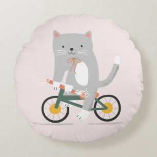Almofada Redonda Travesseiro de ciclismo de gato