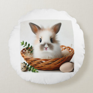 Almofada Redonda Travesseiro de coelhinho bonito, de dois lados