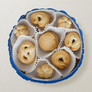 Almofada Redonda Travesseiro de Cookie de Manteiga Dinamarquês