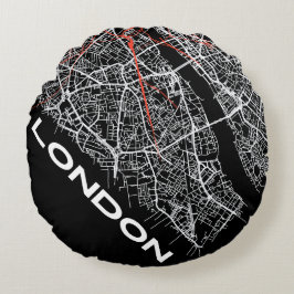 Almofada Redonda Travesseiro de Design de Londres