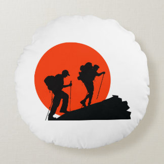 Almofada Redonda travesseiro de designer legal que eu amo caminhar