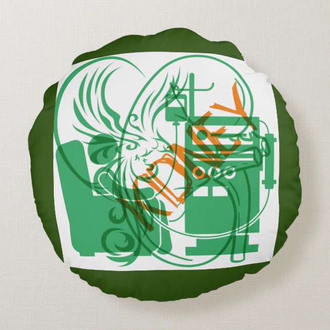 Almofada Redonda Travesseiro de diálise renal (Verso)