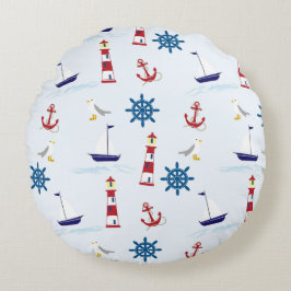 Almofada Redonda travesseiro de ênfase do estilo marinho