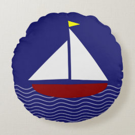 Almofada Redonda travesseiro de ênfase do estilo marinho