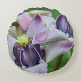 Almofada Redonda Travesseiro de Flor da Coroa Roxa