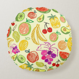 Almofada Redonda Travesseiro de fruta mista