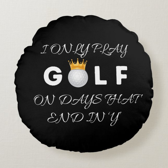 Almofada Redonda Travesseiro de golfe personalizado incrível novo d (Frente)