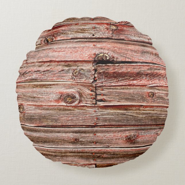 Almofada Redonda travesseiro de madeira de casca vermelha (Frente)