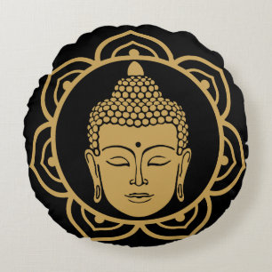 Almofada Redonda Travesseiro de Meditação de Cabeça de Buda