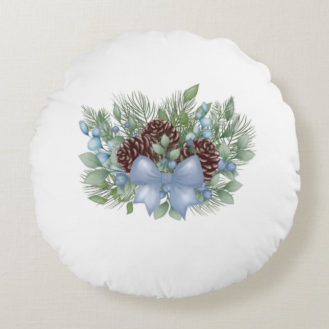 Almofada Redonda Travesseiro de Natal (Frente)