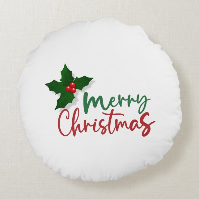 Almofada Redonda Travesseiro de Natal (Verso)