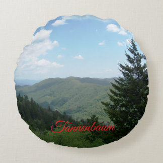 Almofada Redonda Travesseiro de Natal da Montanha Tannenbaum