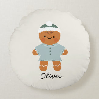Almofada Redonda Travesseiro de Natal personalizado do Gingerpão
