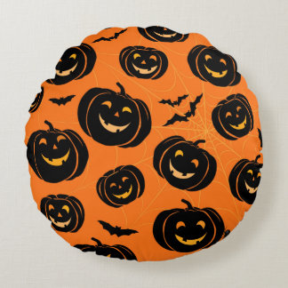 Almofada Redonda Travesseiro de Padrão de Halloween