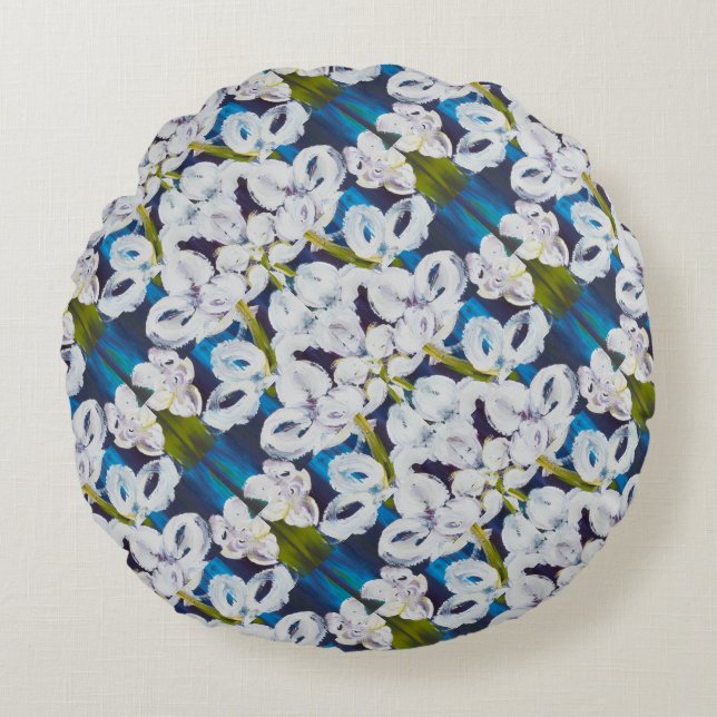 Almofada Redonda Travesseiro de Padrões pequenos (Frente)