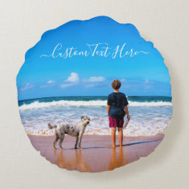 Almofada Redonda Travesseiro de Redondo de Fotografias Personalizad