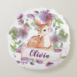 Almofada Redonda Travesseiro de viveiro do Woodland Deer